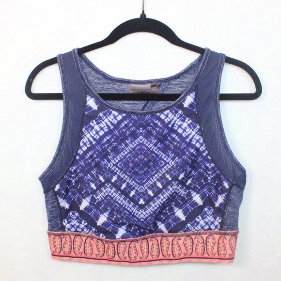 Nanette Lepore Activewear Sports Bra Top XL Navy Pink Geometric Print - Picture 1 of 7